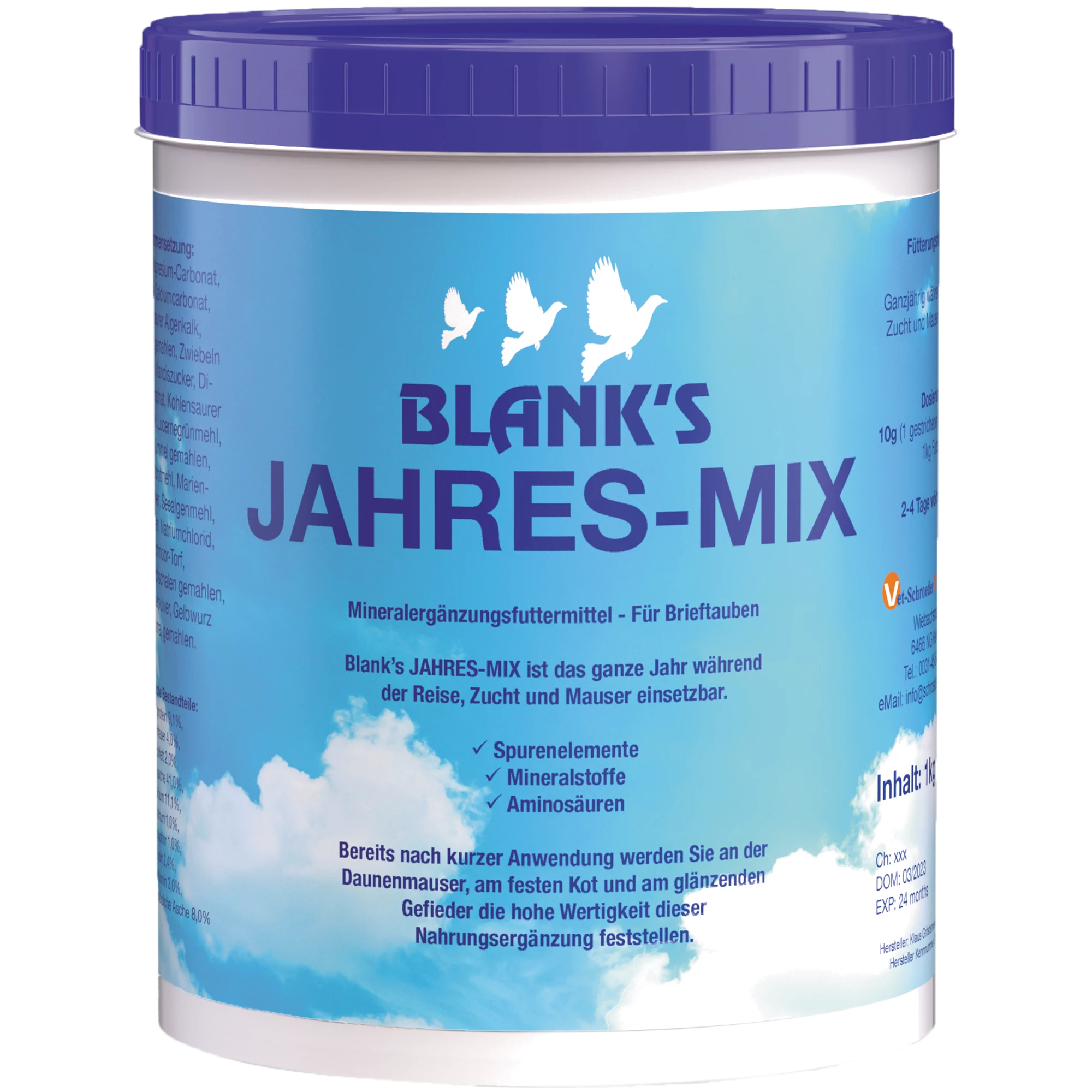 VET Schroeder + Tollisan Blank's Jahres- Mix 1000g